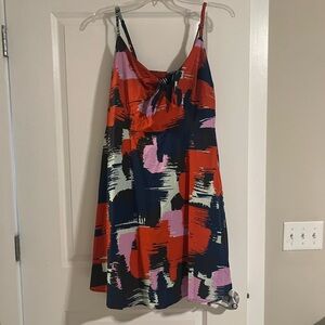 Loralette Tie Front Dress Multi Color Size 20